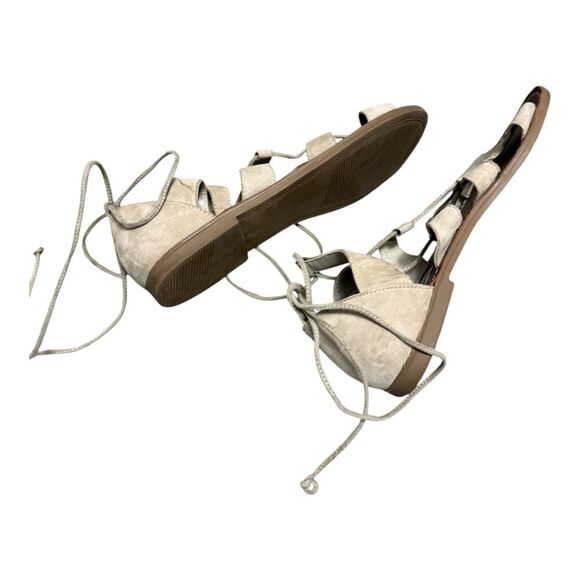 STEVE MADDEN Women's Nude Sanndee Lace Up Strappy gladiator Sandal Sz 9.5 - Picture 6 of 10